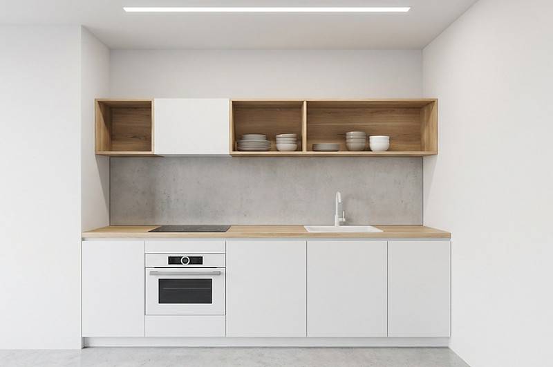 кухня минимализм в студии