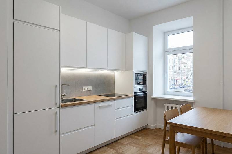 встроенная техника на кухне для студии