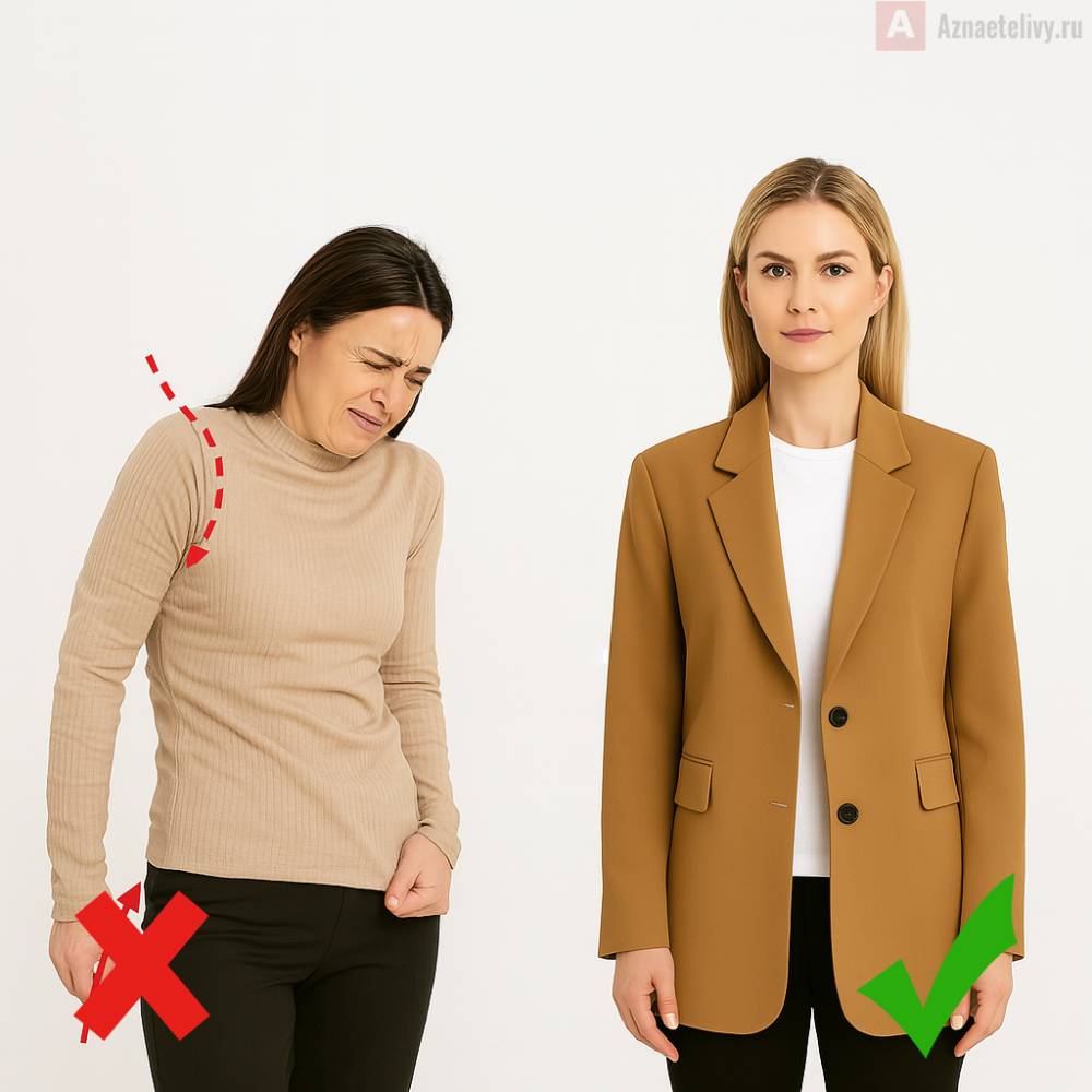 Неудобная посадка одежды после усадки